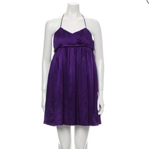 Alice+Olivia Purple Silk Mini Dress PXS